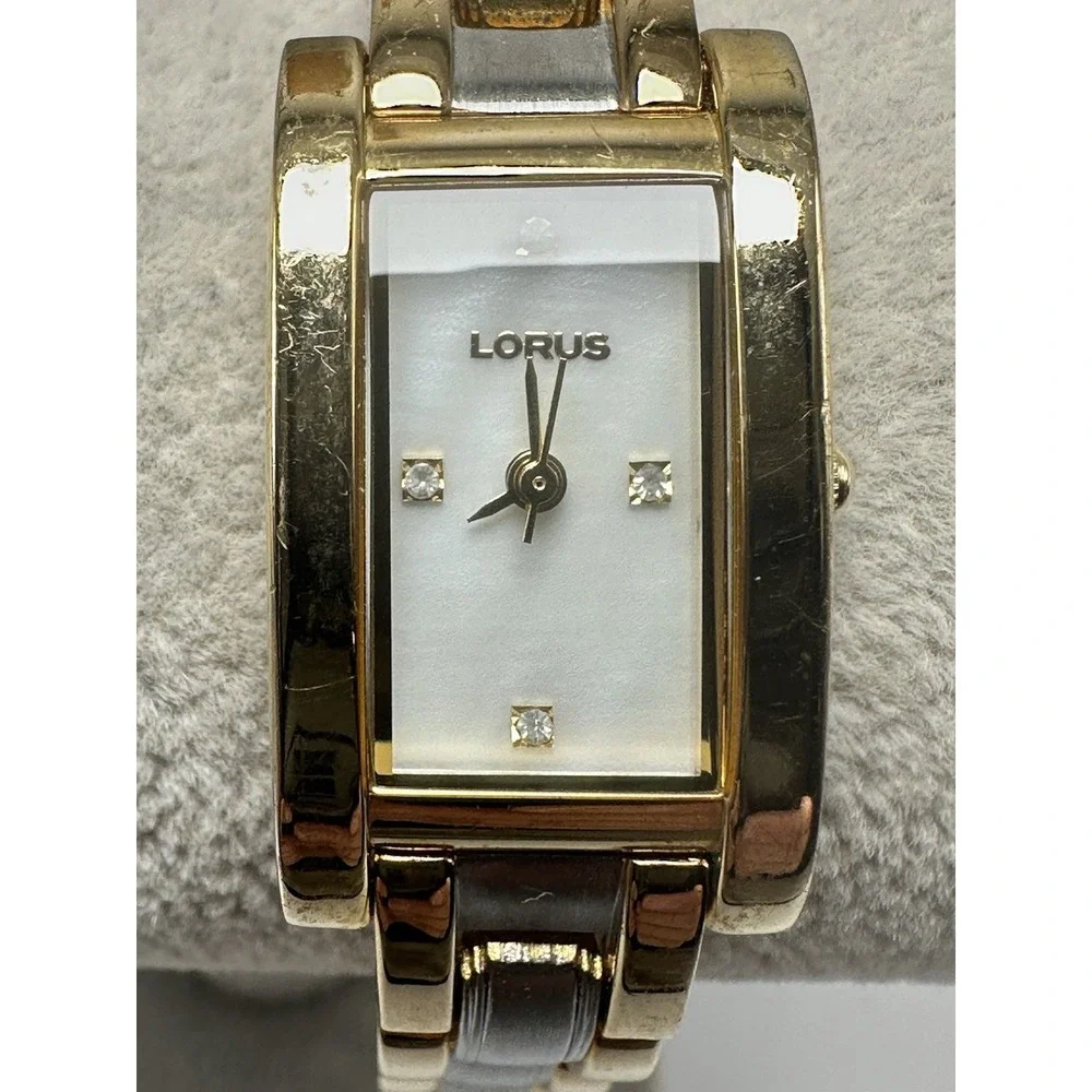 Lorus LR2113 New Battery Ladies Tank MOP Watch 17MM 6